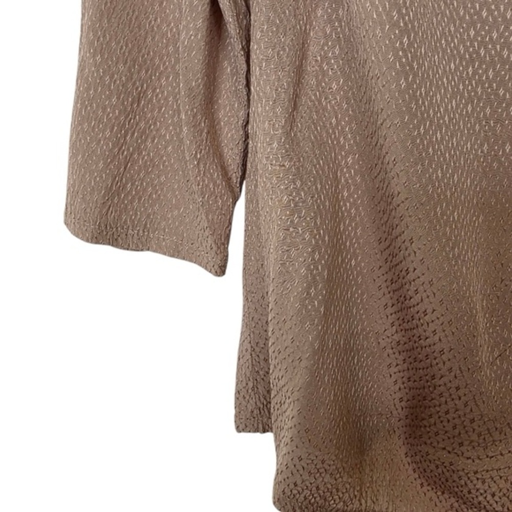 Sezane Textured Fabric With Embellishment 3/4 Sleeves Blouse - Picture 4 of 5